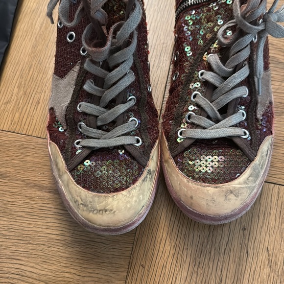 Golden Goose Deluxe Francy Sequin Sneakers Size 39 - Picture 4 of 7